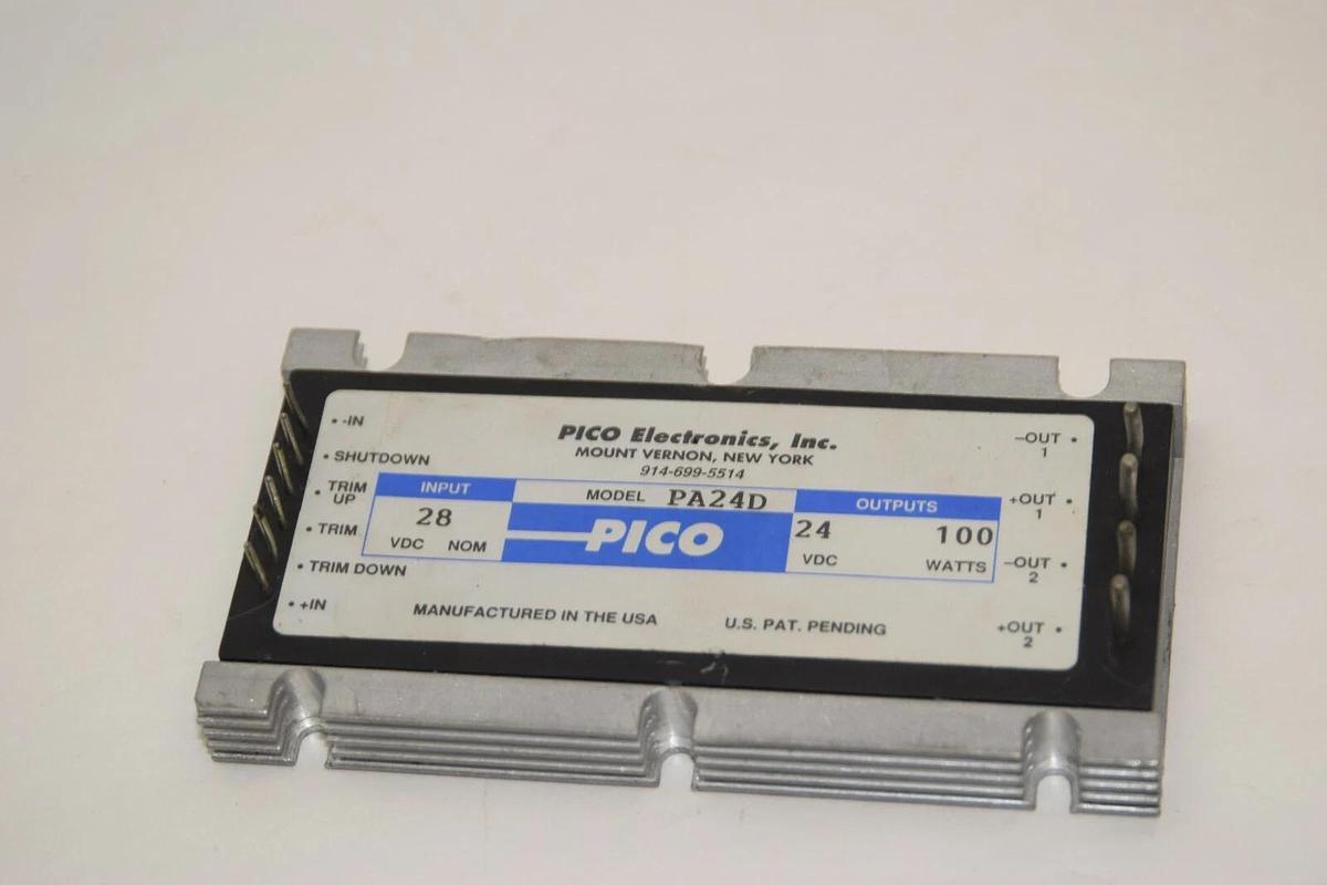 Used PICO ELECTRONICS INC PA24D 24/28Vdc 100W Power Converter High Power