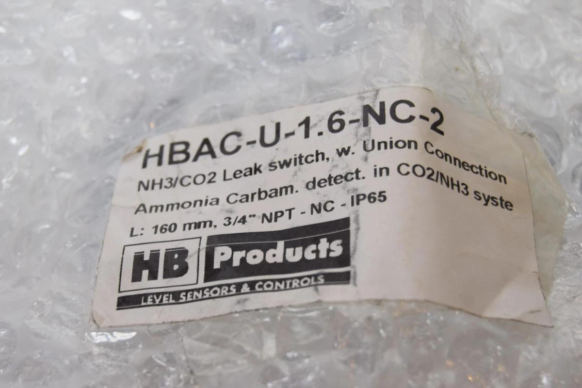 HB Products Leak Switch HBAC-U-1.6-NC-2 NH3/CO2 3/4" NPT (New)