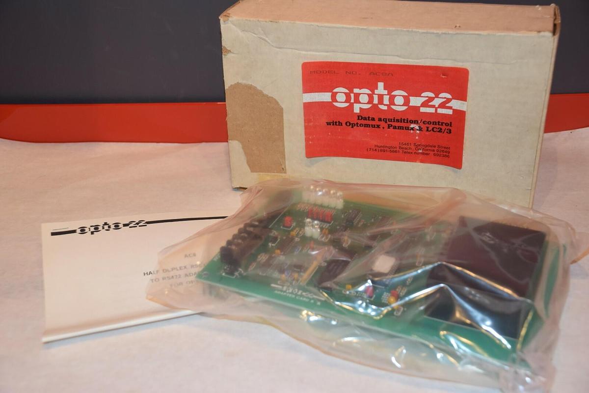 NEW OPTO 22 AC8A ADAPTER CARD 8 HALF DUPLEX RS232 MODEM TO RS422 ADAPTER CARD