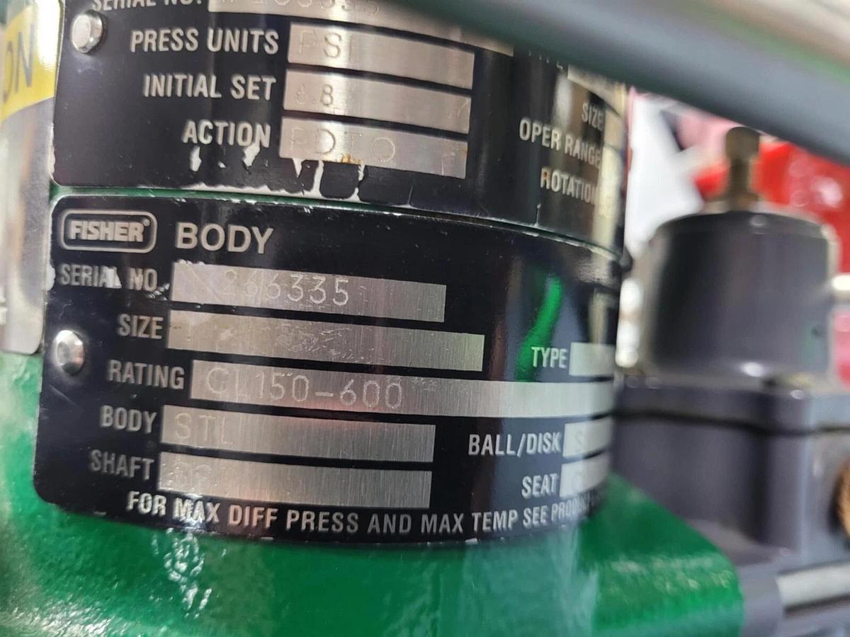 Fisher Valve 1052 Size 20 Actuator V200 Body CL150-600 FIELDVUE DVC6020 Ctrl