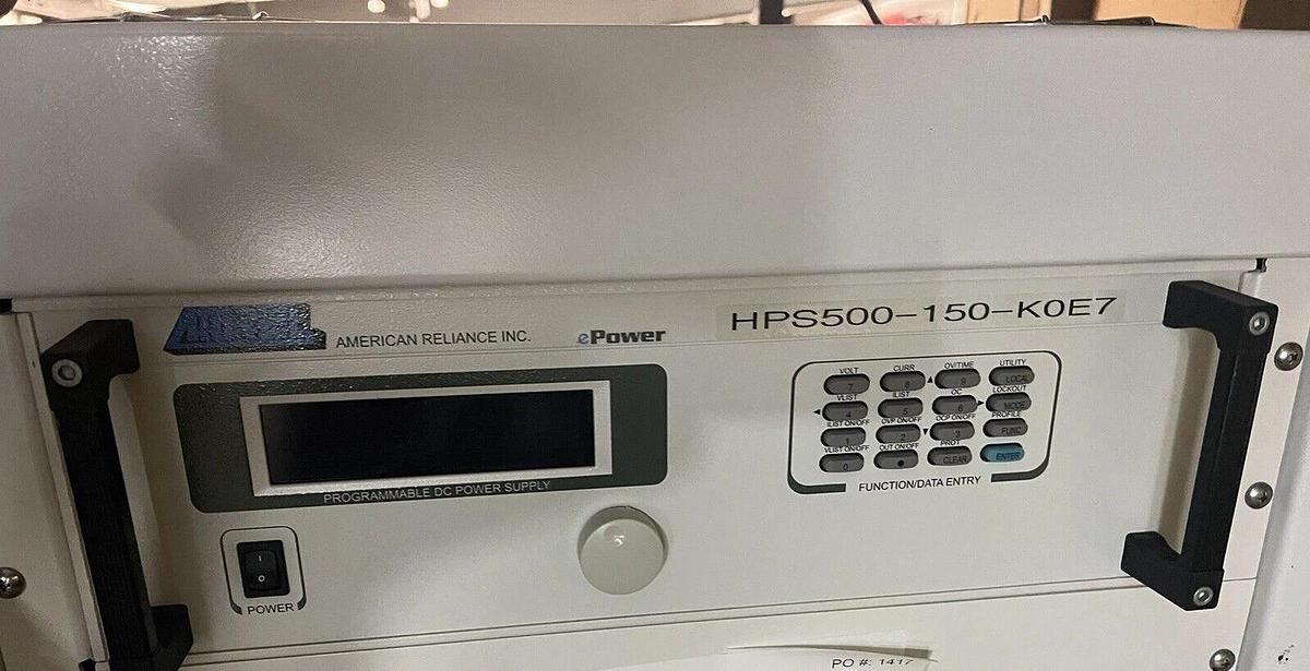 Used American Reliance Amrel HPS500-150-K0E7 epower High Power DC Power  Supply