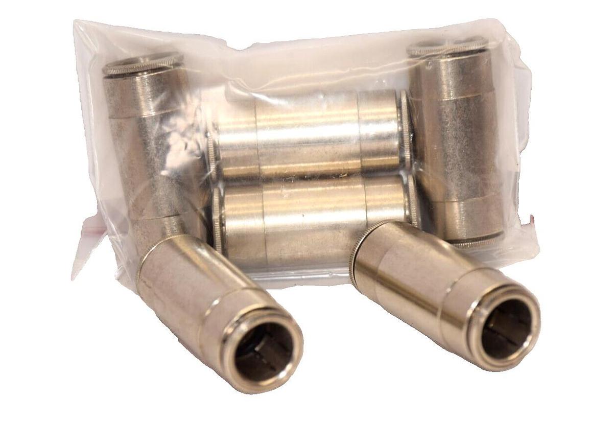 (NEW - Lot of 6) Stainless Push-to-Connect 1/2" Straight Fitting