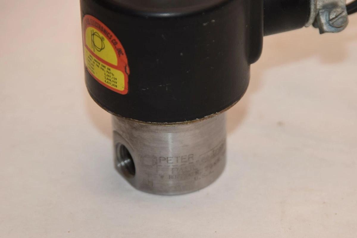 Used PETER PAUL 71Z00350CM 71Z00350CM-120 120v 125psi 5/32" Solenoid Valve