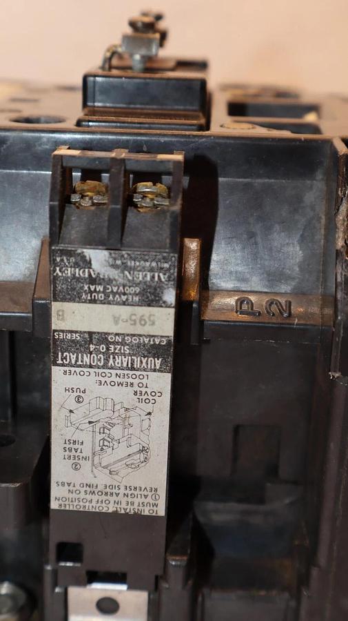 Used ALLEN BRADLEY 520E-DOD Size Sz 3 Ser A Contactor 592-D0W16 Relay 120V Coil 3ph