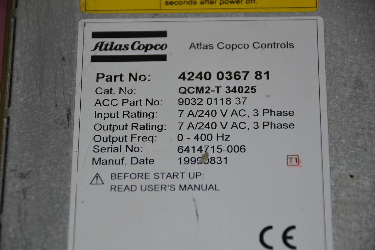 Used ATLAS COPCO SERVO DRIVE 4240-0367-81 4240 0367 81 4240036781 240V 240 V AC