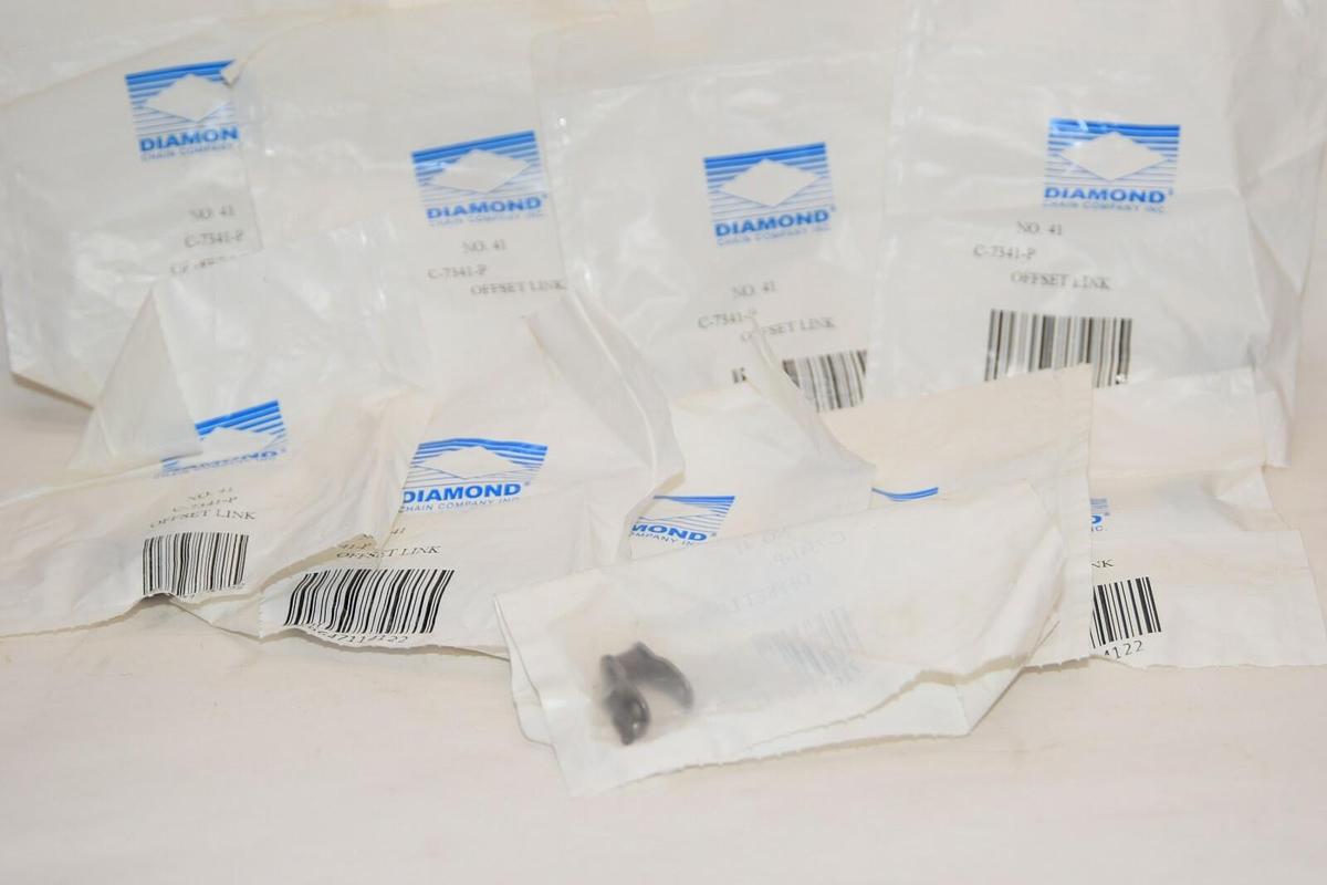 (NEW - Lot of 10) DIAMOND CHAIN COMPANY C-7341-P C7341P Offset Link