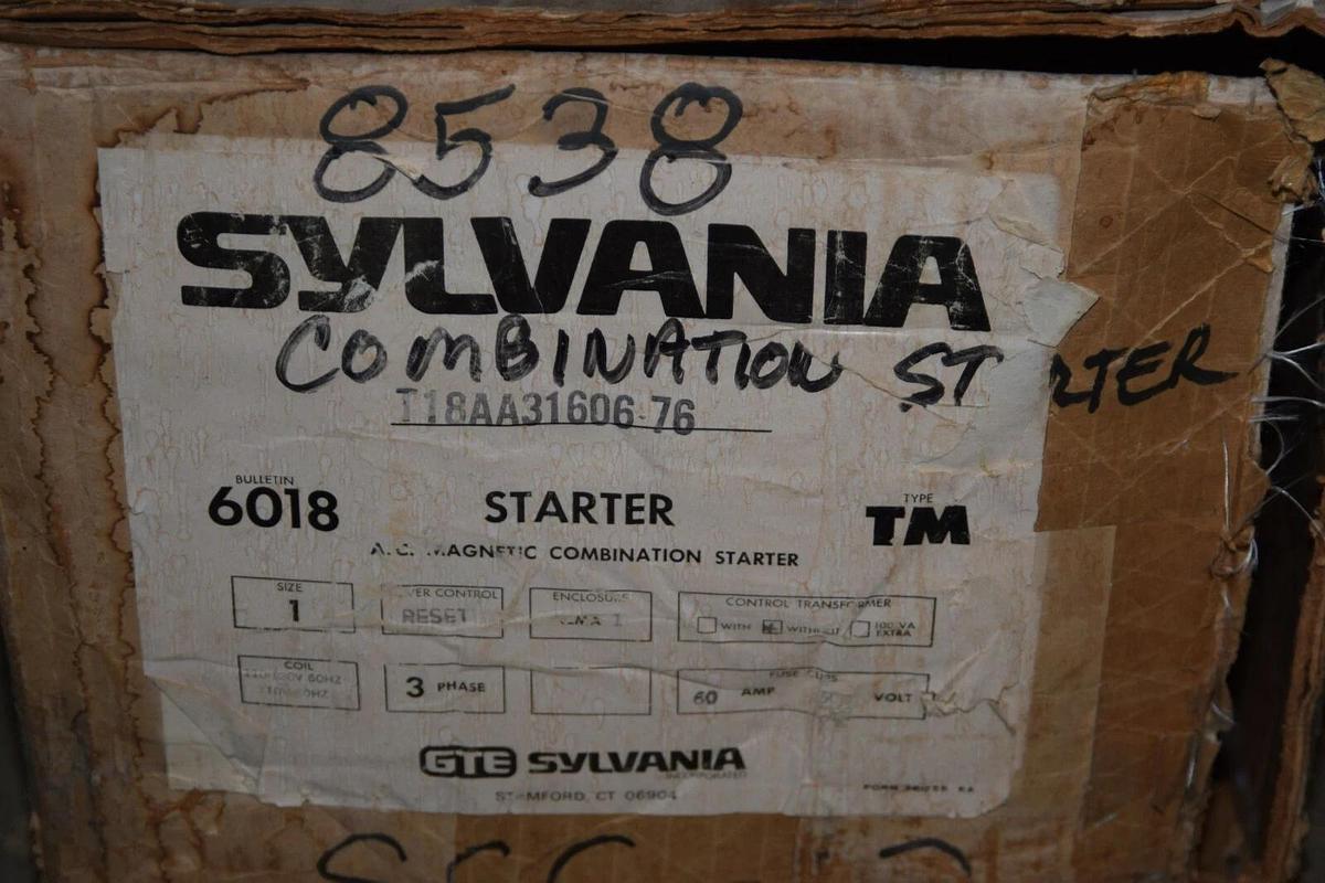 NEW) SYLVANIA T18AA31606-76 T18AA3160676 Size 1 60A Mag Combination Starter