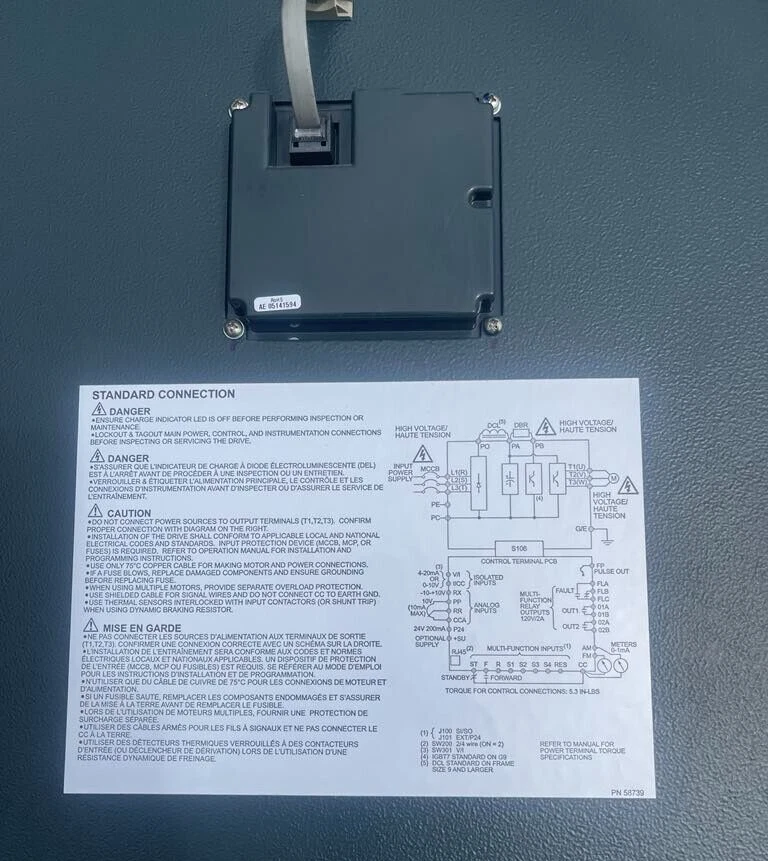 Used Toshiba Transistor Inverter G9 Adj Speed Drive VT130G9U415K 150kva 150hp 380/480