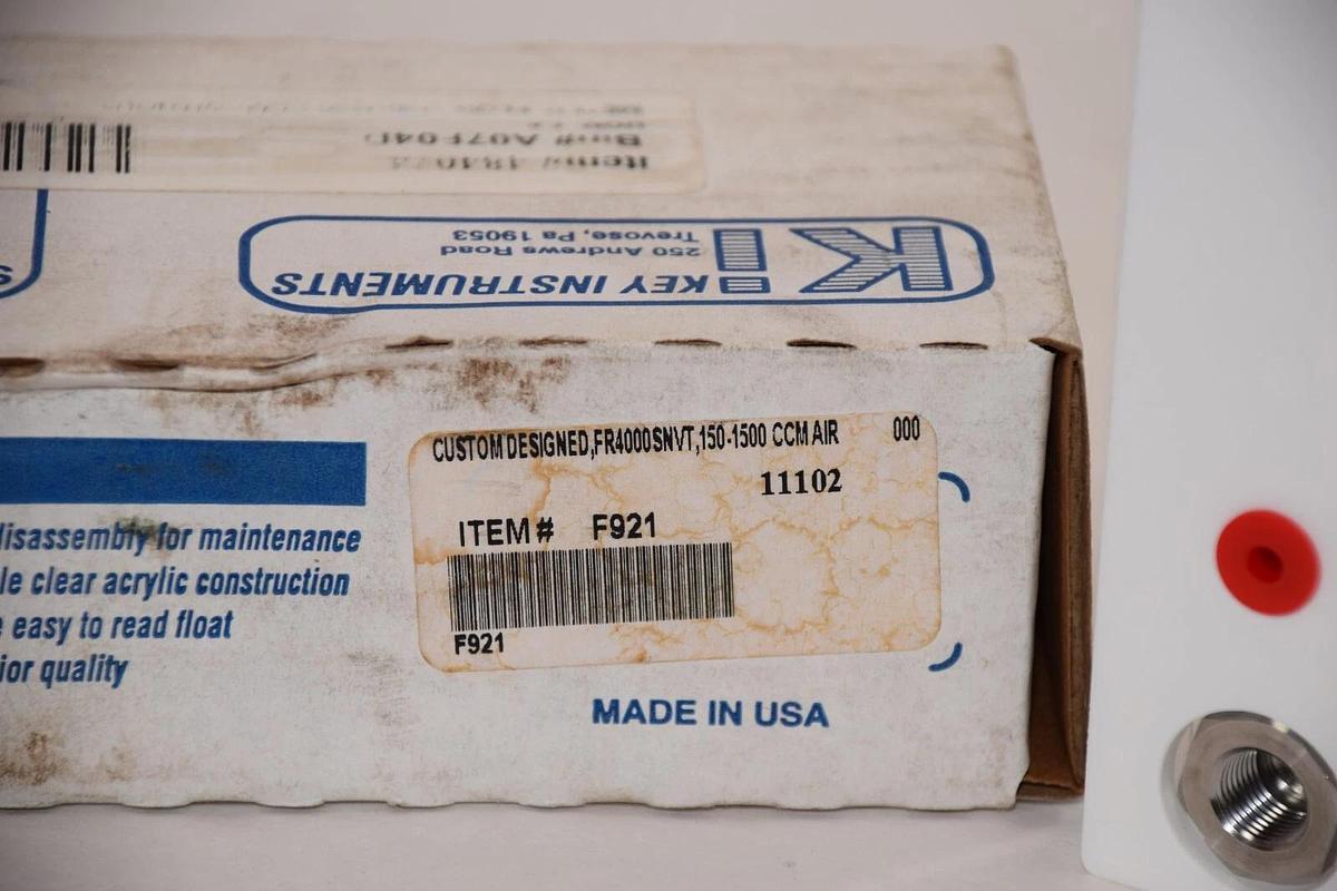 (NEW) KEY INSTRUMENTS FR4000SNVT , F921 , 150-1500ccm Air Flowmeter
