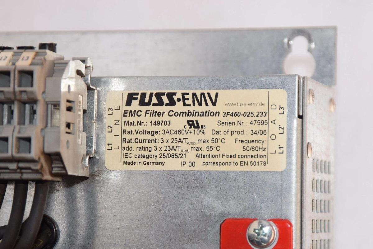 Used LUST Var Frequency Drive VF1424L.HF.OP2.S56 400/460v Filter Comb 3F460-025.233