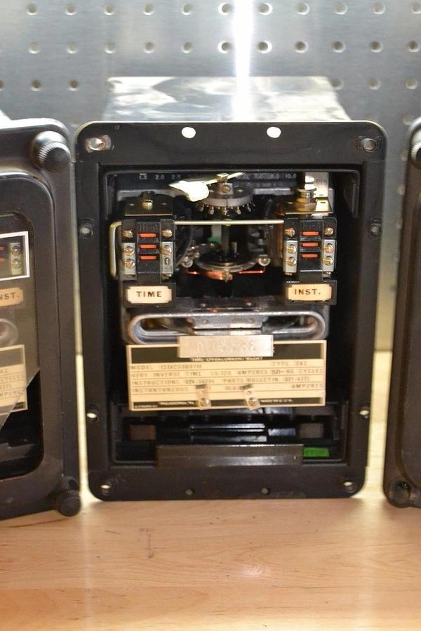 Used Lot of 3 GE 12IAC53B811A Very Inverse Time Overcurrent Relay 1.5-12 Amp AS-IS