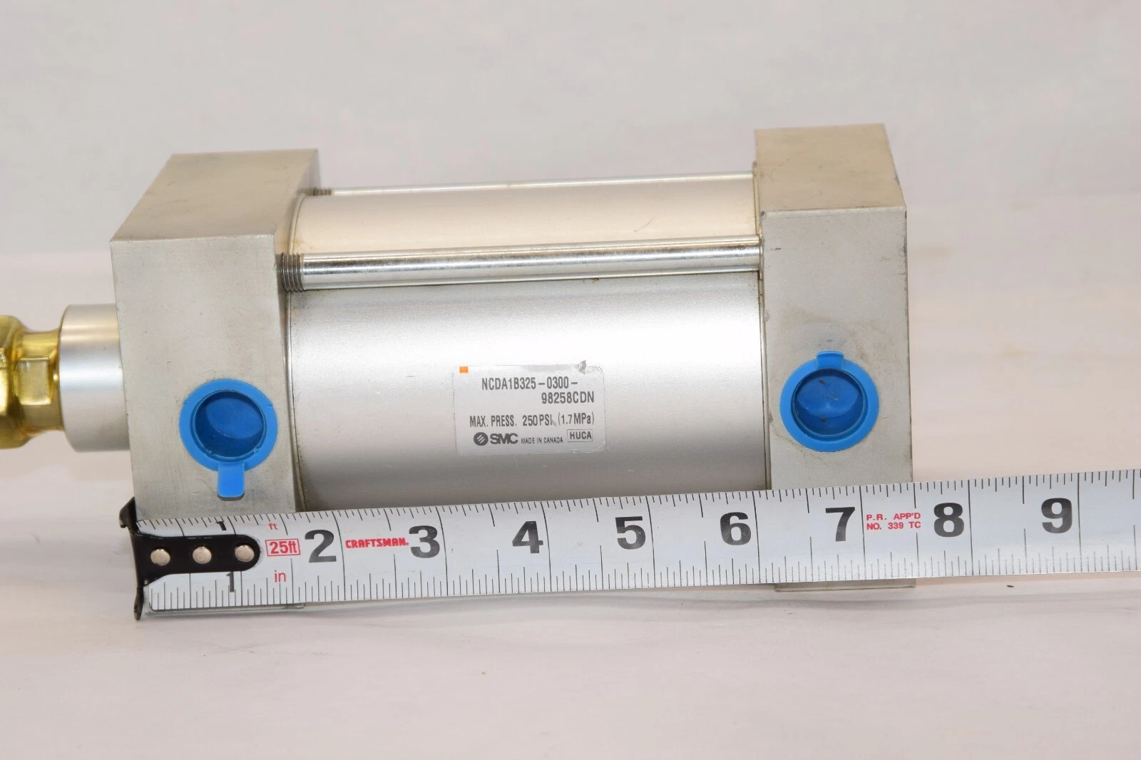 (NEW) SMC NCDA1B325-0300-98258CDN 250psi Tie Rod Cylinder