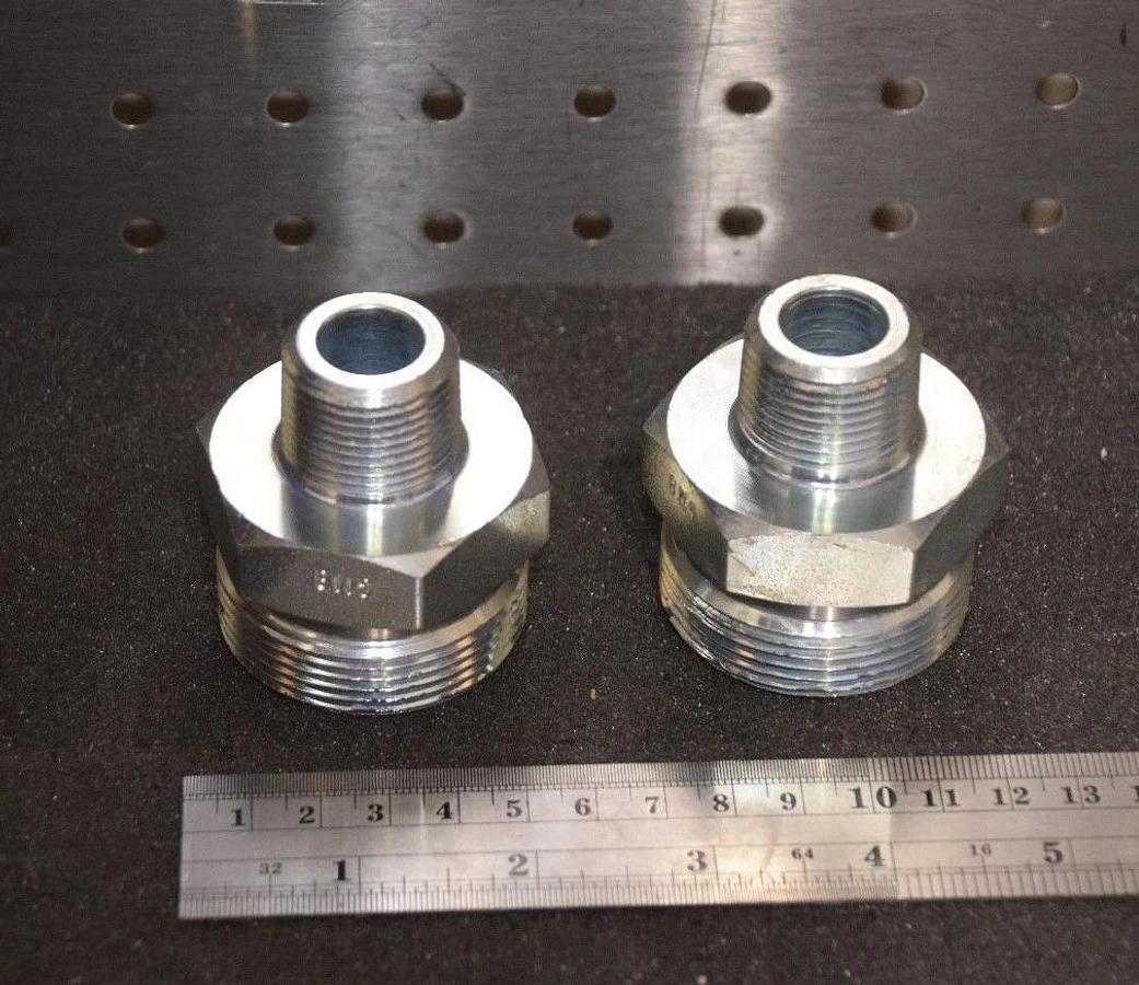 LOT OF (2) DIXON GM8 Boss Ground Joint Seal Male Spud 3/4" NPT X 1-1/2", 0.75"