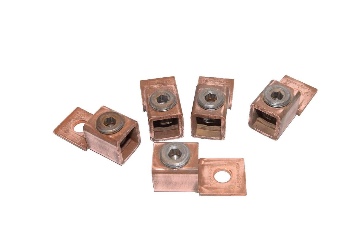 Used Ilsco D2264 4-500MCM Solid Copper Lugs (Lot of 5)