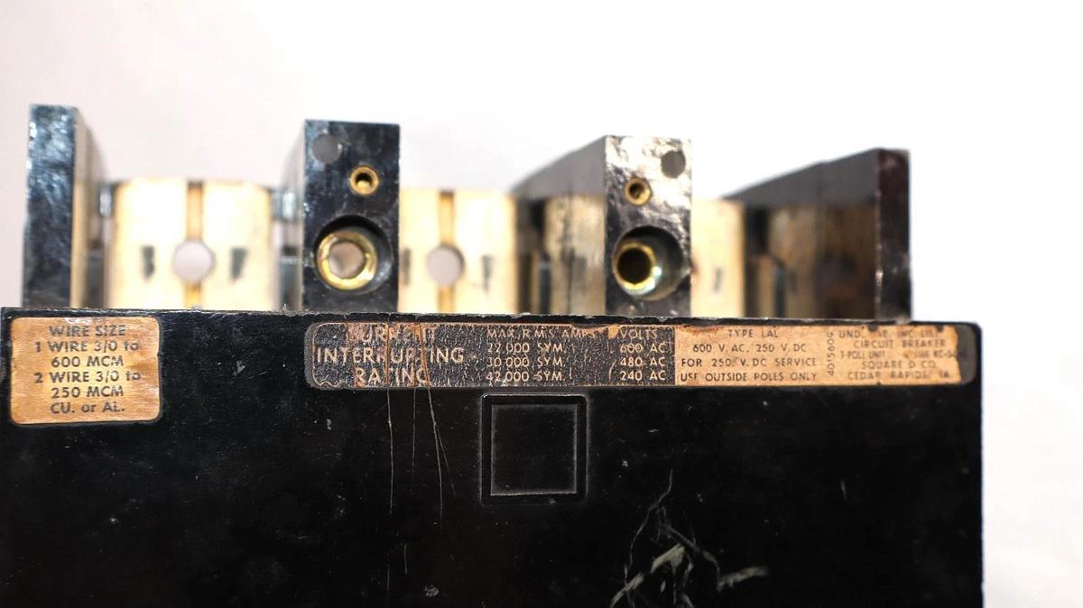 Used Square D Circuit Breaker LAP36400 400A 400 Amp 3 Pole 3p Magnetic Trip Adj Unit