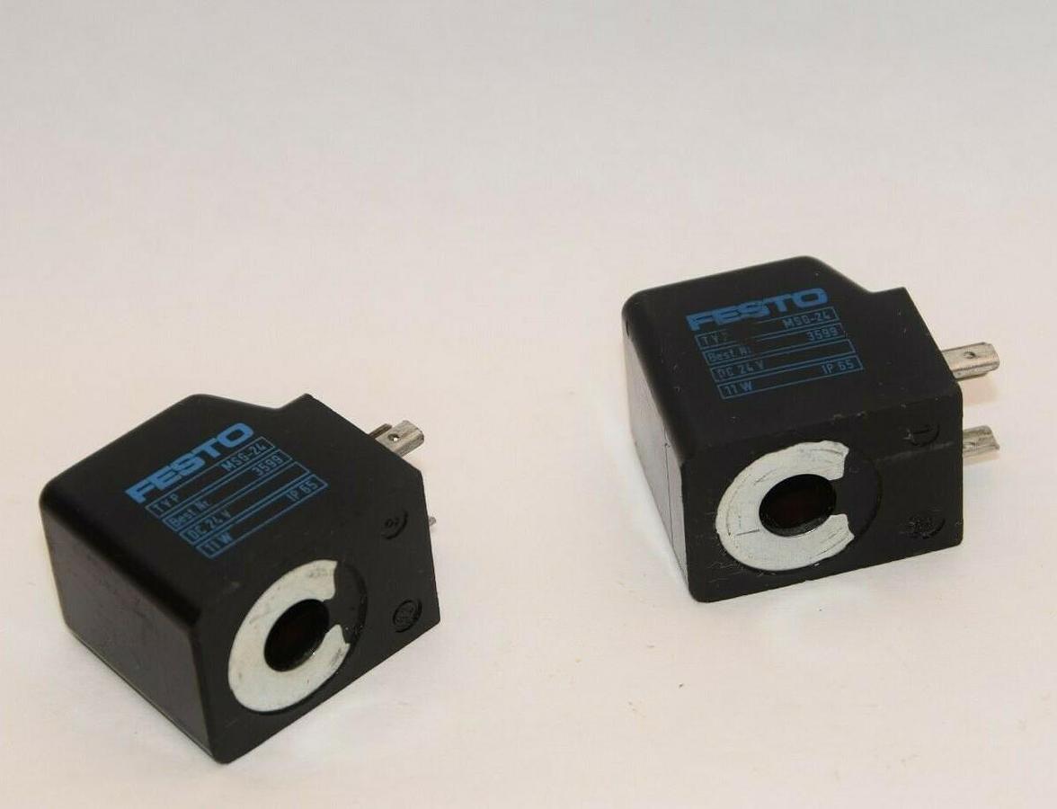 (NEW - Lot of 2) FESTO MSG-24 24Vdc 11W Solenoid Valve