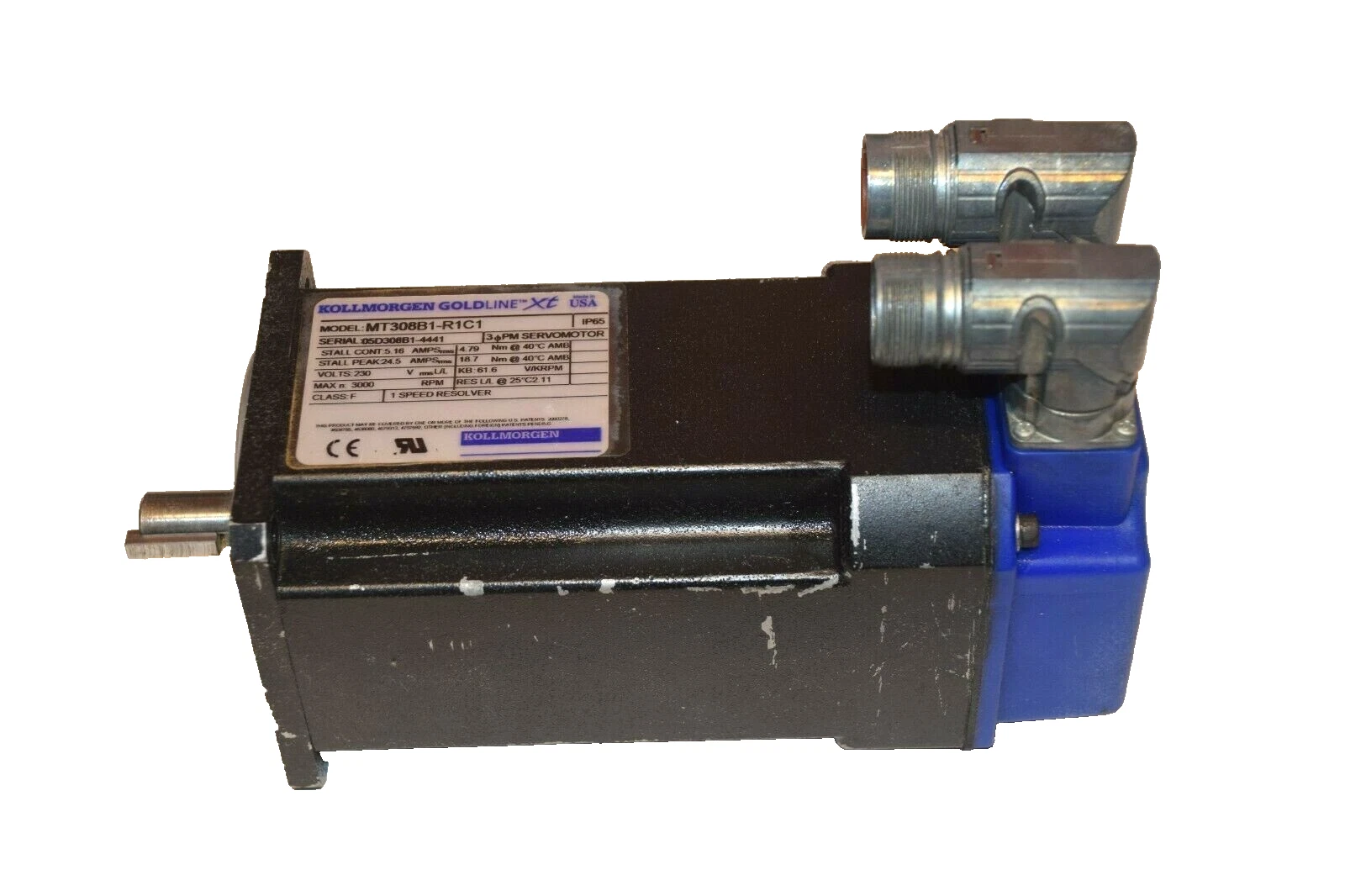 Used Kollmorgen Goldline XT Servo Motor PM MT308B1-R1C1 230v 3000rpm 3ph