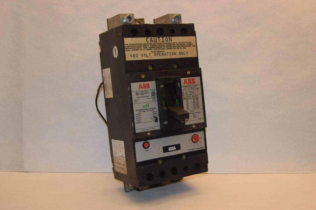 Used ABB Type JH UXAB 718530 R 999 400A 400 A Amp Circuit Breaker UXAB718530R999