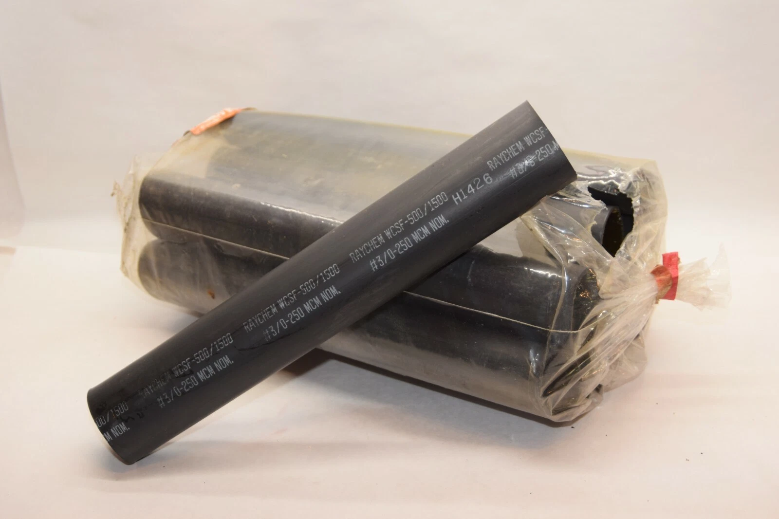 (NEW - Pack 10) RAYCHEM / THERMOFIT WCSF1500-12-A 12" Black Heat Shrink Tubing