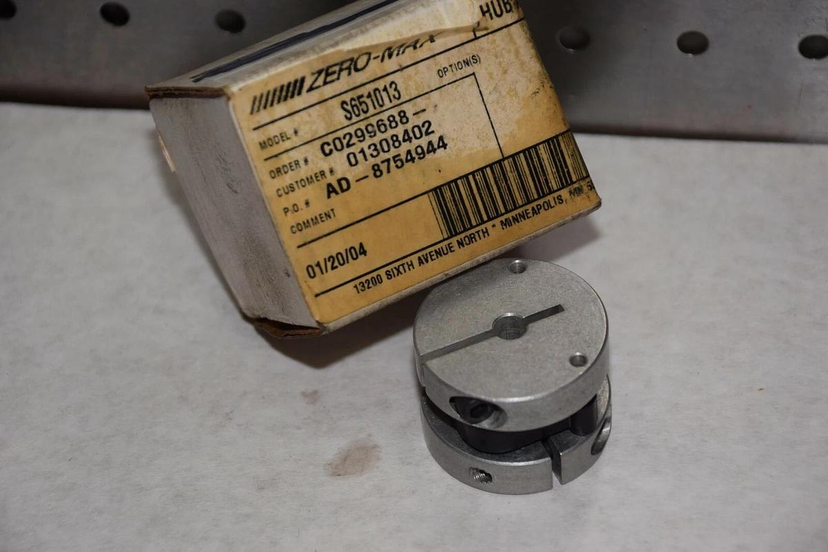 ZERO-MAX S651013 C0299688 01308402 AD-8754944 1/4" & 3/16" HUB ASSEMBLY NEW