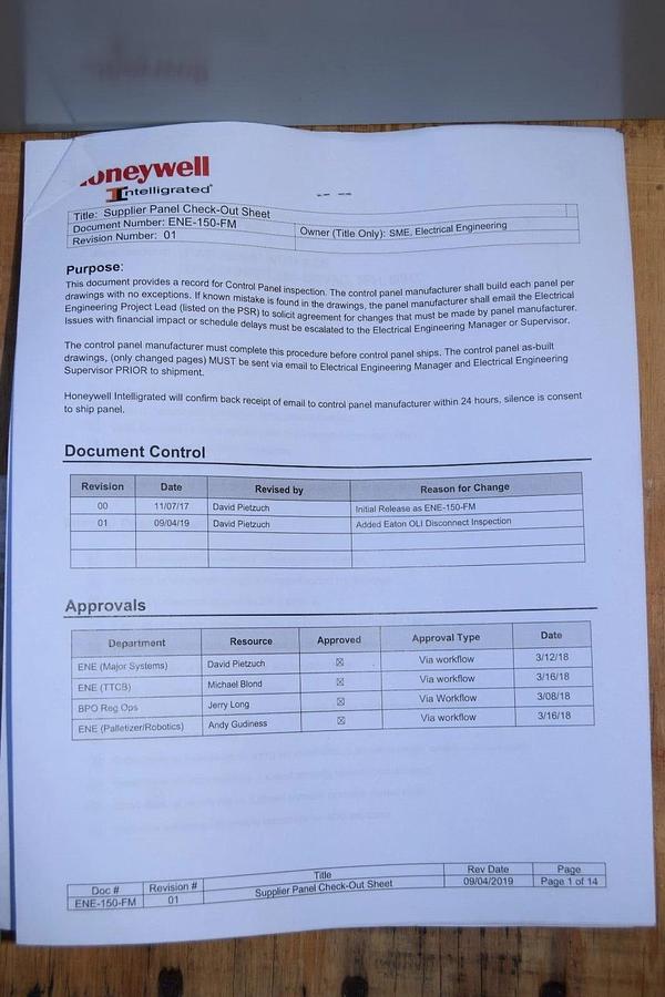 HOFFMAN CSD12248 Enclosure w/ 24v Power Supply 20A Disconnect 480v 3RV2711-1DD10