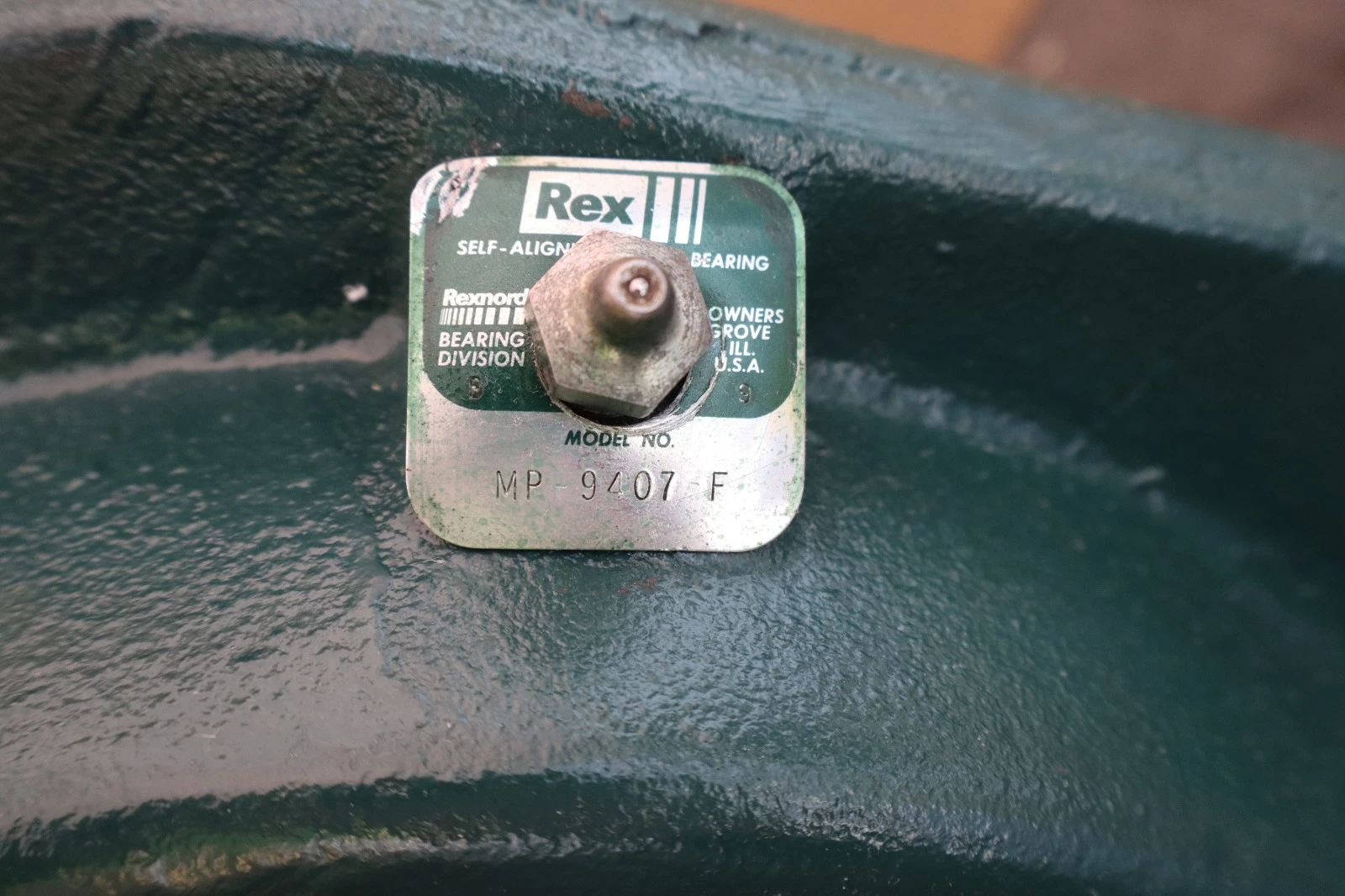 Rex Rexnord Pillow Block Bearing 4 Bolt MP9407F MP-9407-F MP 9407 F 4-7/16" *NOS
