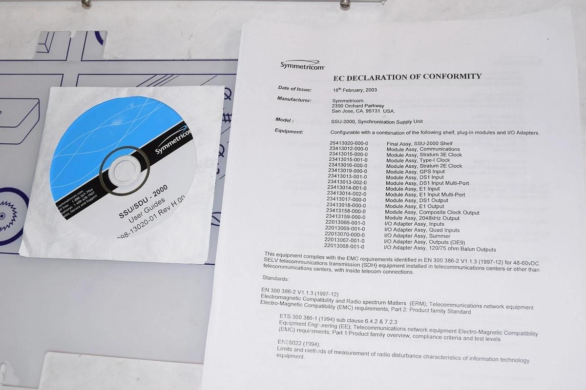 Symmetricom Synchronization Supply Unit Rack Chassis SSU-2000 SSU2000 NEW