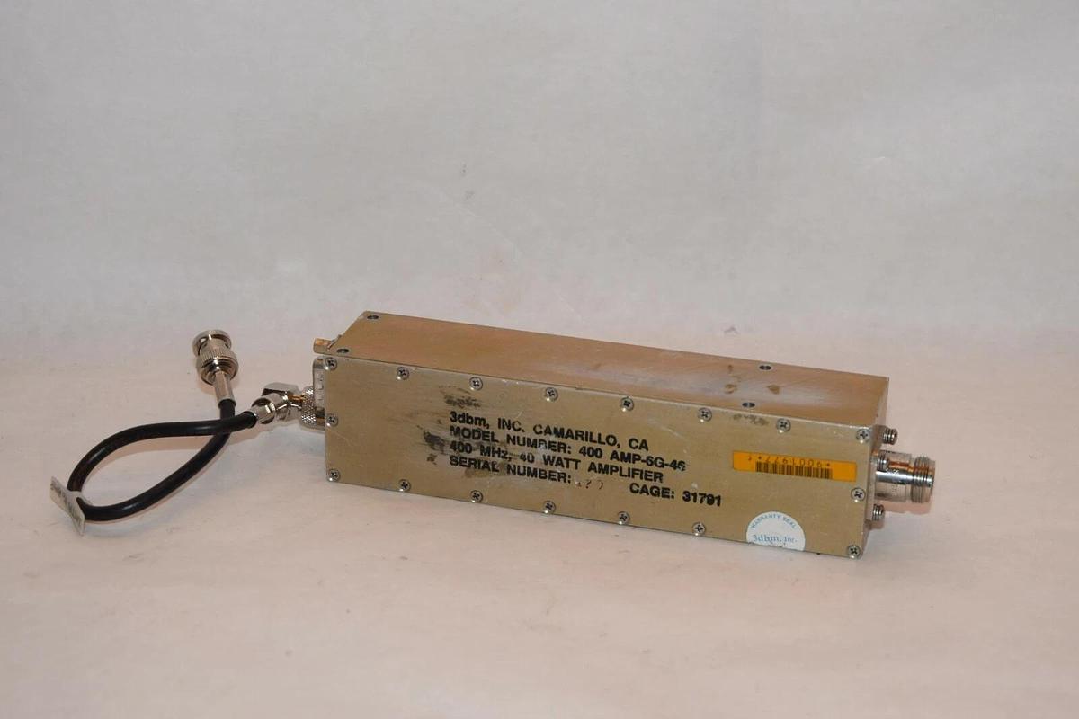 Used 3DBM INC 400 AMP-6G-46 400MHz 40W Amplifier