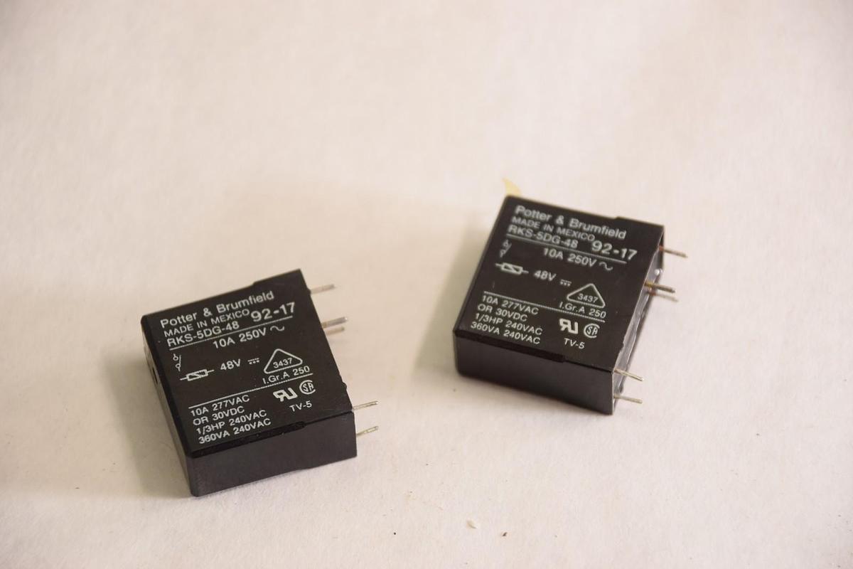 (LOT OF 2) POTTER & BRUMFIELD RKS-5DG-48 92-17 120A 250V RELAY NEW