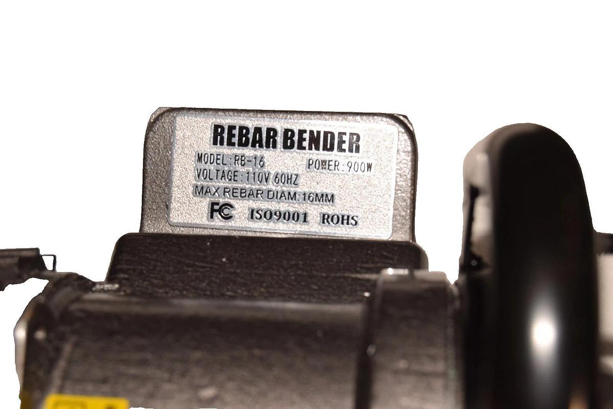 (NEW) REBAR BENDER RB-16 RB16 900W 110V 16mm max  Tool with Carrying Case