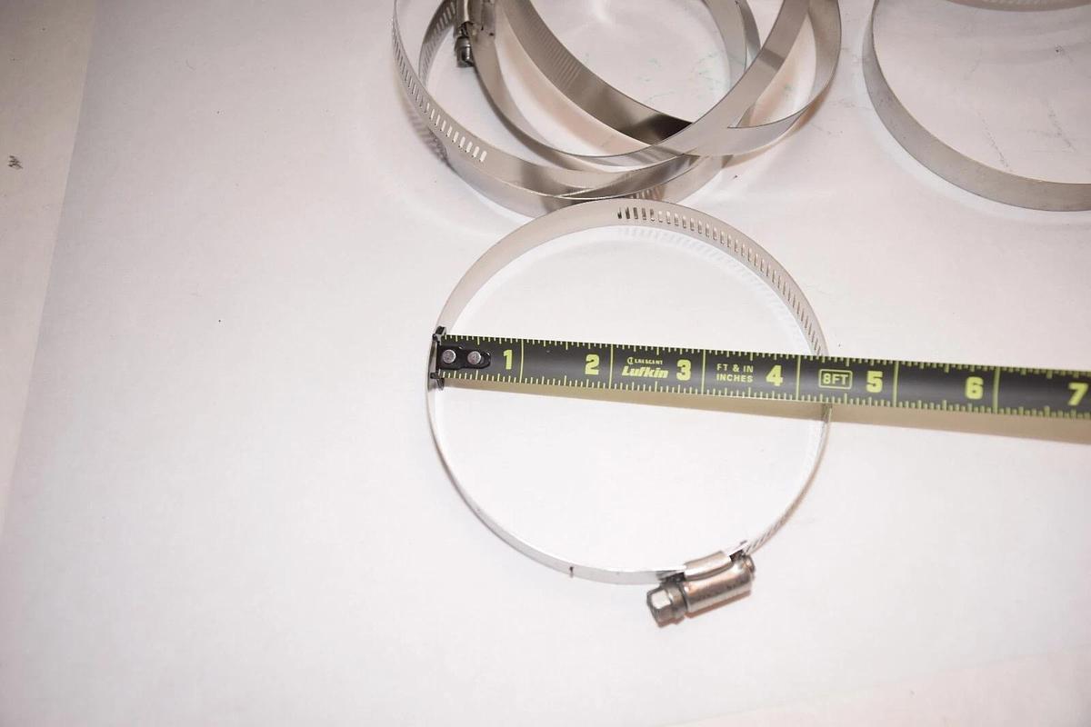 (NEW - Box of 10) IDEAL 5X446 4-1/2"  Size 64 67-114mm Stainless Hose Clamp