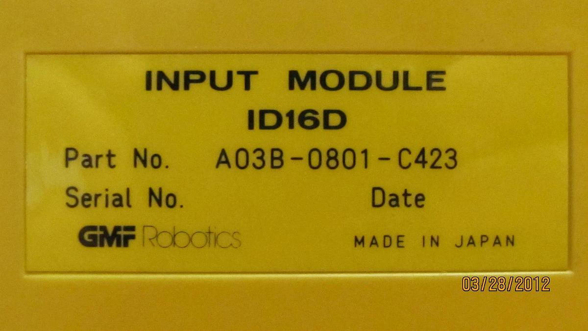 Used GMF ROBOTICS INPUT MODULE ID16D A03B-0801-C423 A03B0801C4623