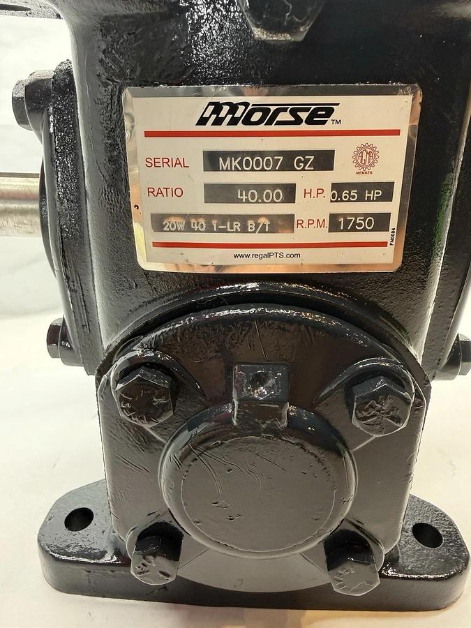 MORSE 18W 40 1-LR B/T 40:1 0.50HP 1750rpm Gear Speed Reducer 18W-40-1-LR-B/T