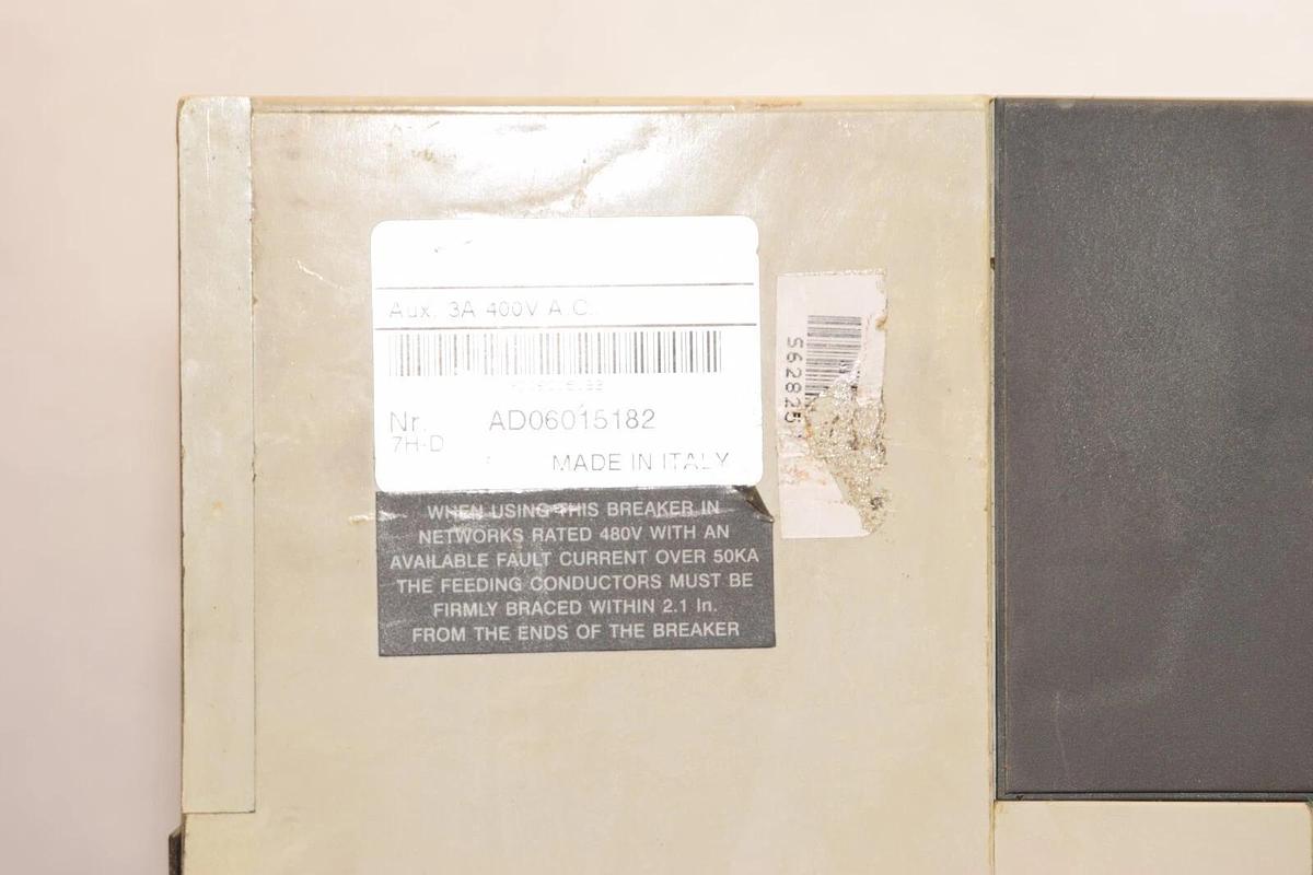 Used ABB SACE S7 S7H-D S7HD 3P 1200A 1200 Amp 600V Circuit Breaker