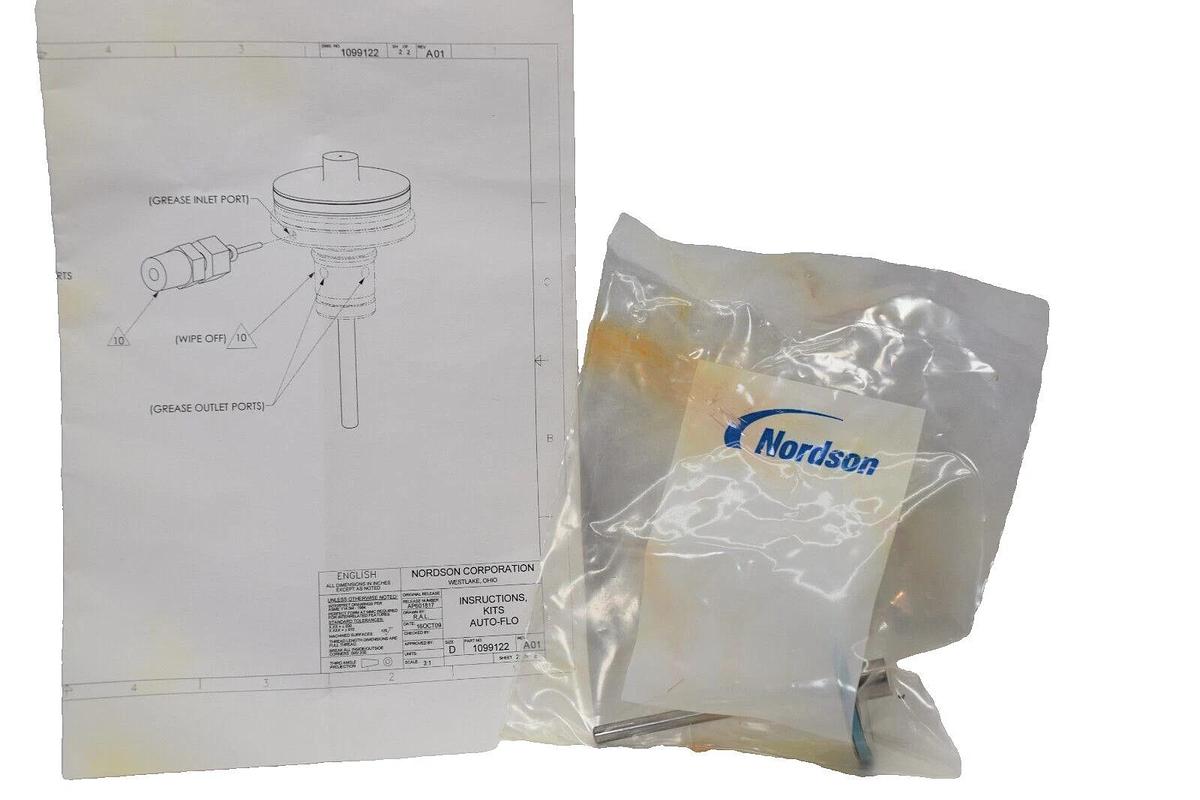 (NEW) NORDSON 1099122 1616647 Piston Stem Replacement Kit