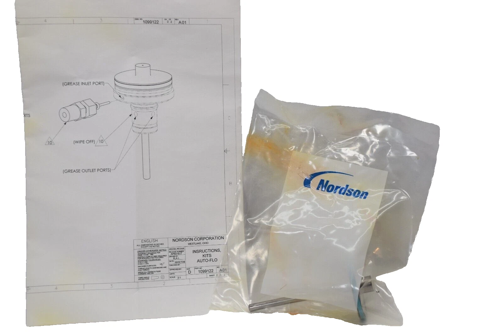 (NEW) NORDSON 1099122 1616647 Piston Stem Replacement Kit