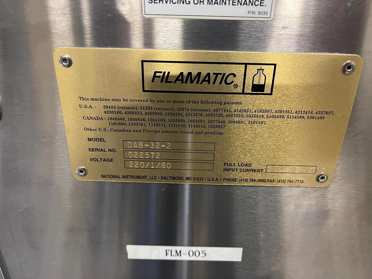 Used FilaMatic Heavy Duty Filling Machine DAB-32-2 upgraded: 4 piston pump DAB-32-4