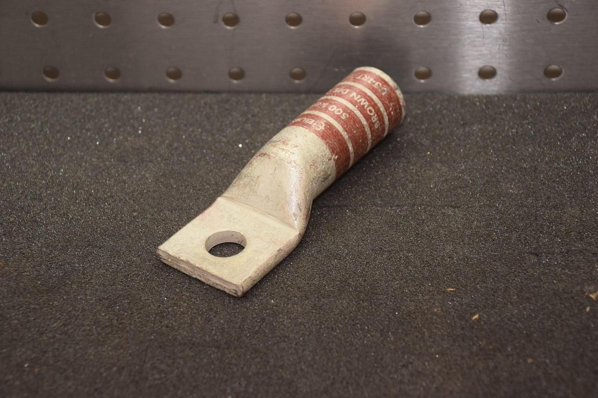 Burndy Terminal, 4/0 U34RT/U31ART, U34RT, 500kcmil CU, die 20, wire cable end