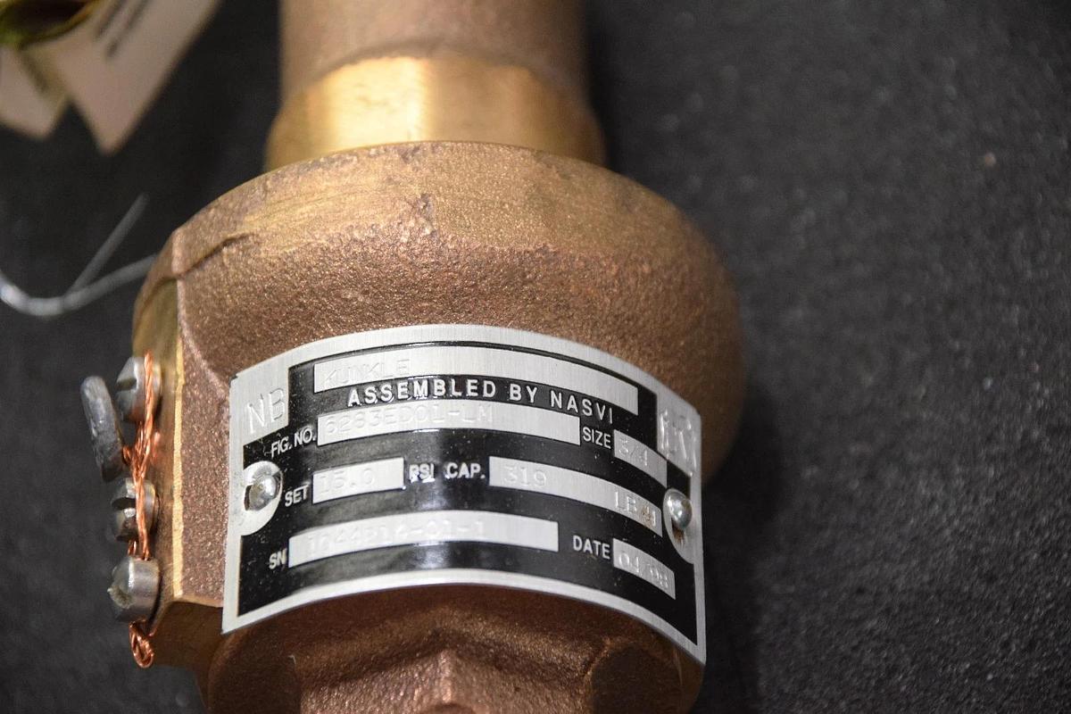 New Kunkle Valve 3/4" 6283ED01-LM  319 LB 15psi set 6182 ED01   6182ED01