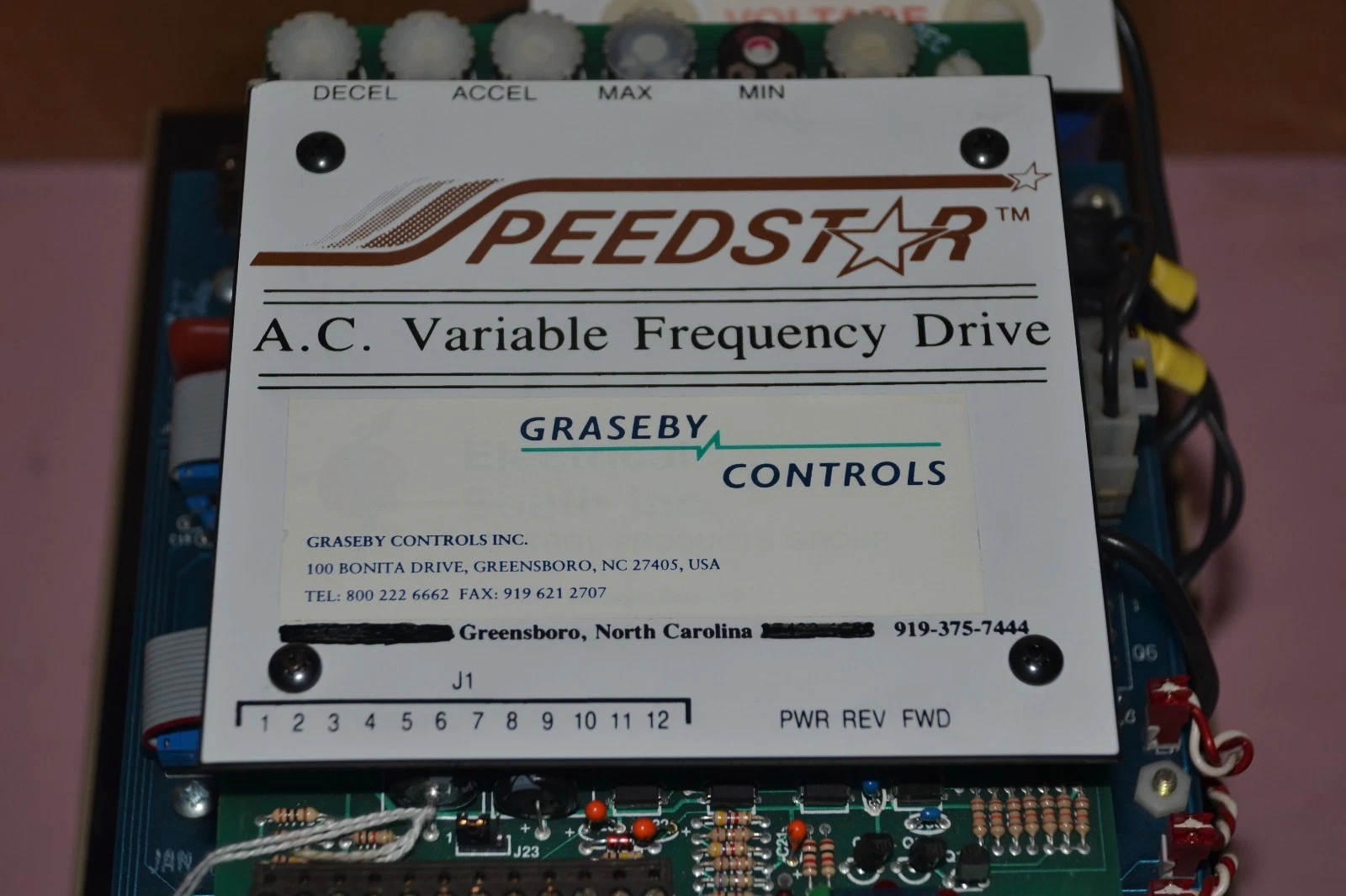 Used PEEDSTAR VARIABLE FREQUENCY DRIVE 34C010V480E162 2 A 480 V 1 HP 3 PH