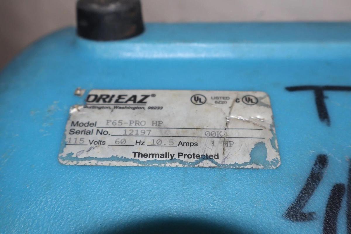 Used DRIEAZ SAHARA PRO F65-PRO HP 10.5 Amp 3-Speed Turbo Dryer