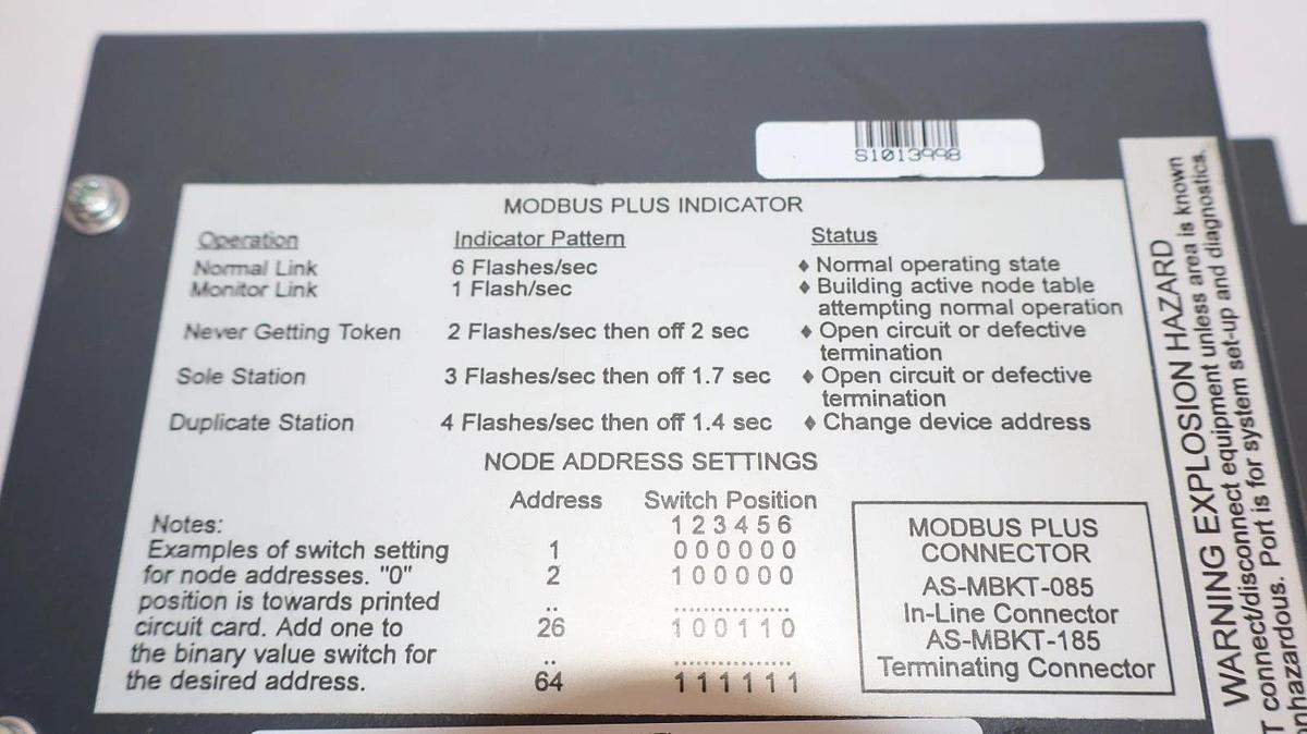Total Control QPI-MBP-201-G Modbusplus Quickpanel Module (New)