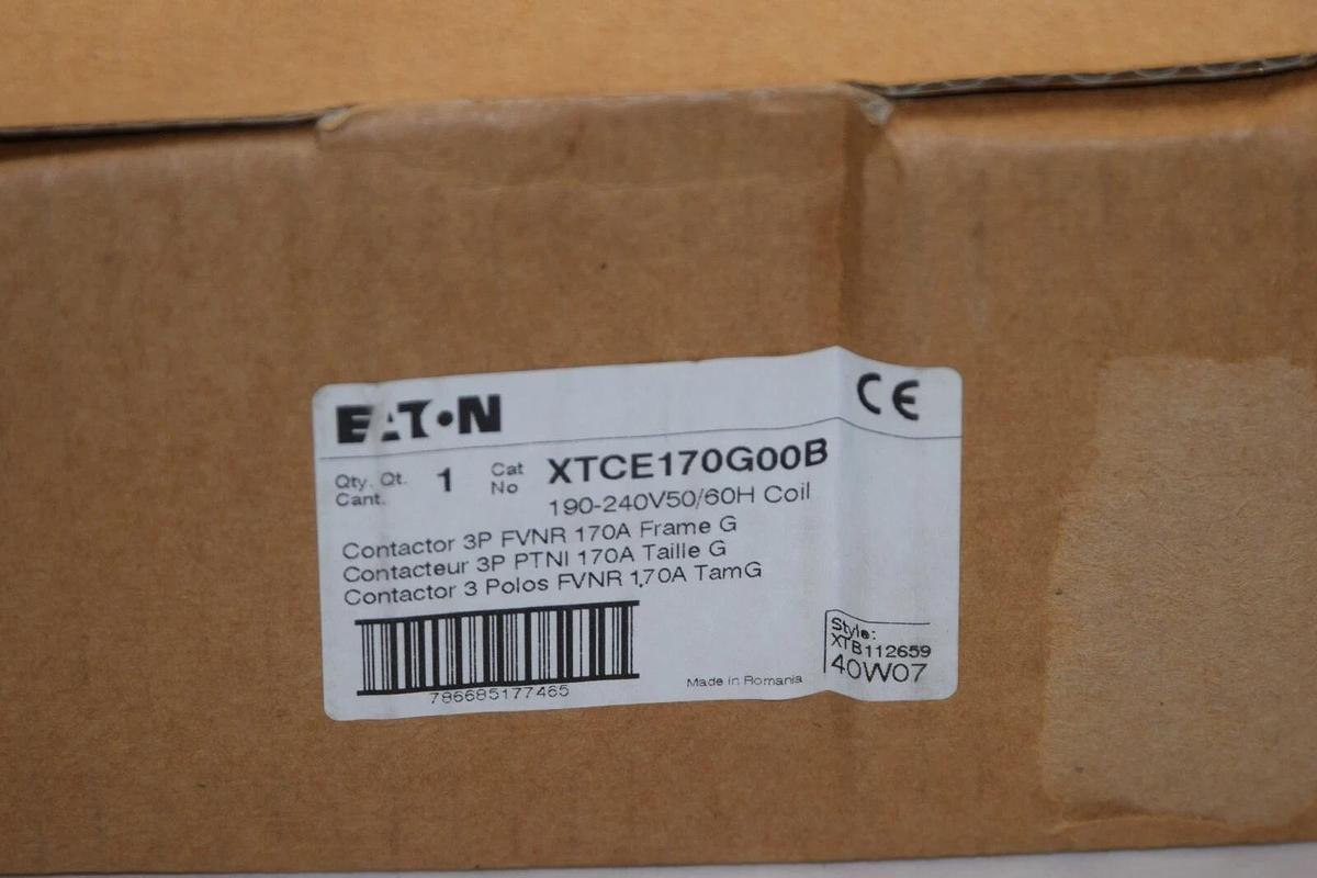 Used (New) EATON  XTCE170G00B Style XTB112659 FVNR 170A  190-240V Coil