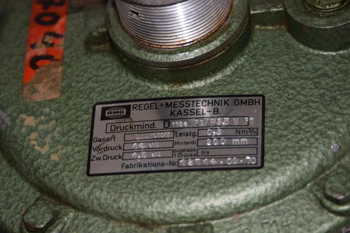 (NEW) REGEL + MESSTECHNIK D118A.F2/F3.5.N.F1 200mm Gas Pressure Regulator