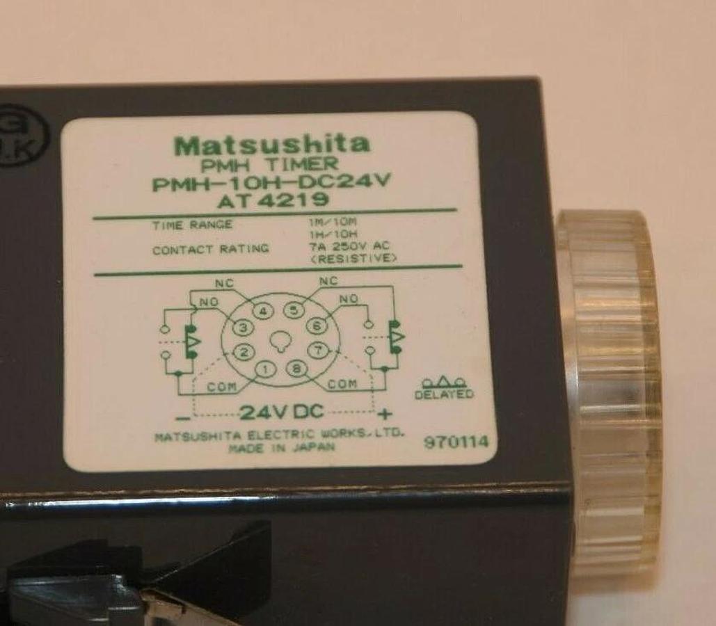 Used (LOT OF 3) MATSUSHITA PMH-10H-DC24V AT 4219 24V PMH Analog Multi-Range Timer