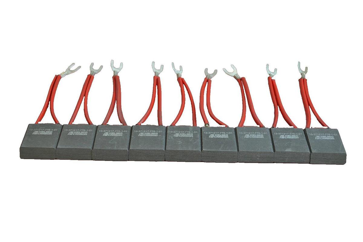 (9) HELWIG MOTOR BRUSH BRUSHES 13-371217-776-1-01 1-1/4"x1-5/8"x3/8" NEW