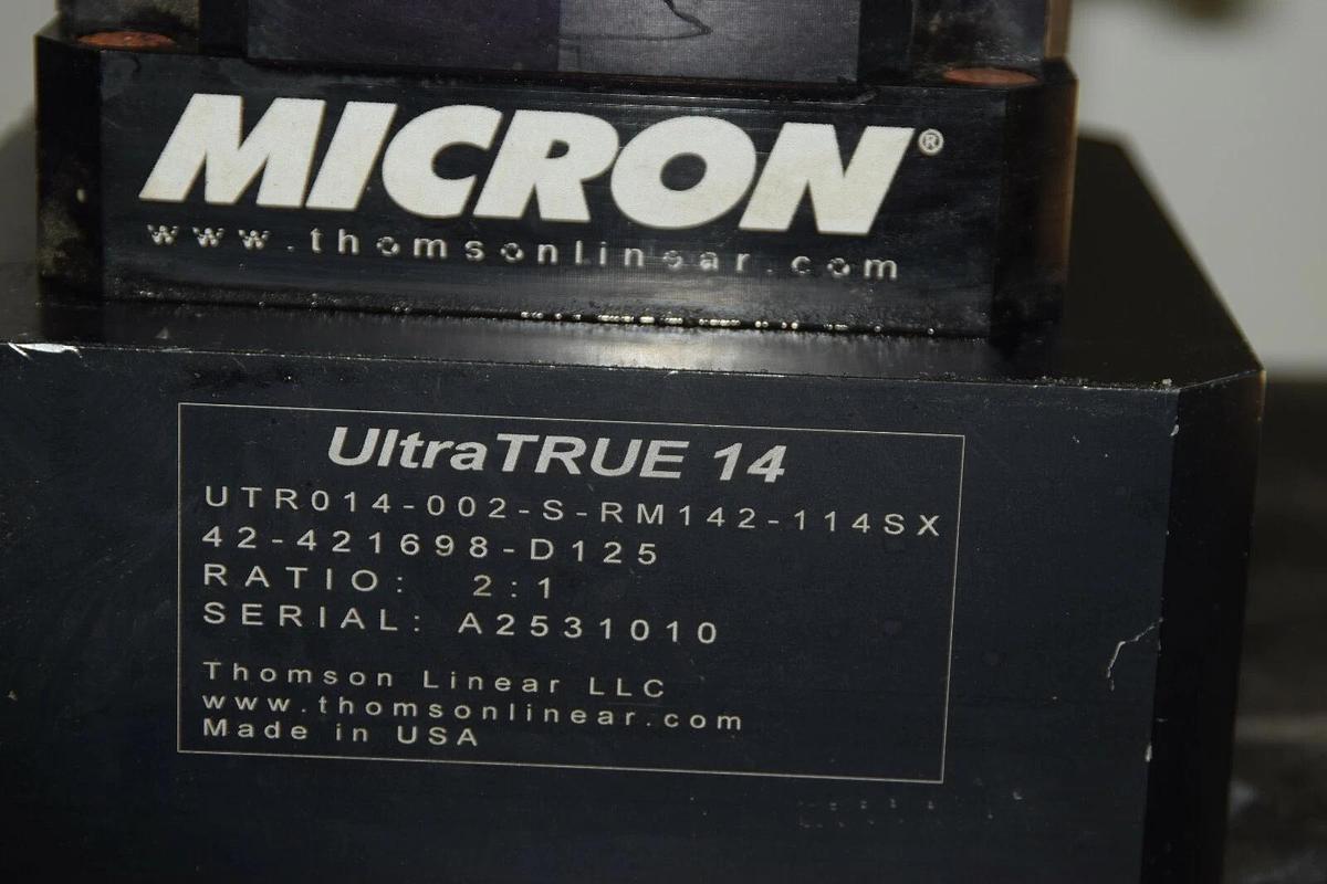 Used THOMSON MICRON Size 14 Gearbox 2:1 UTR014-002-S-RM142-114SX  UTR014 002 S RM142