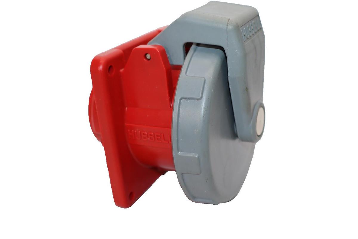 Hubbell Watertight Receptacle 532R6W 32A 220/380V , Red (NOS)