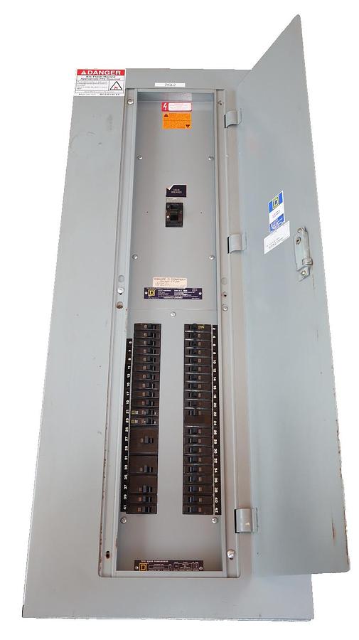 Used Square D Electric 225A Panelboard 225 A NQOD442L225CU NQODQ2 208y/120v 3ph 4w 42