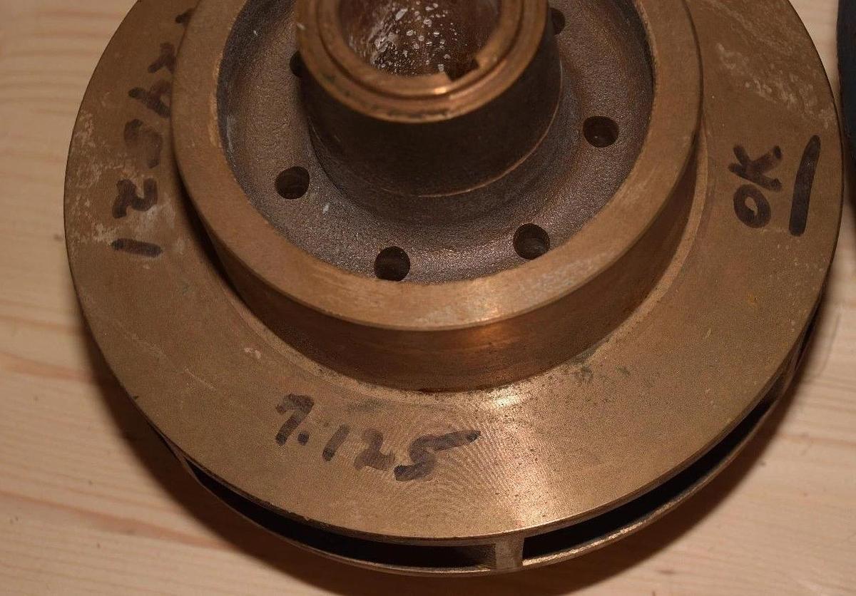 Goulds Industrial Brass Bronze Pump Impeller 1752 1624521 7.125  88680957-3